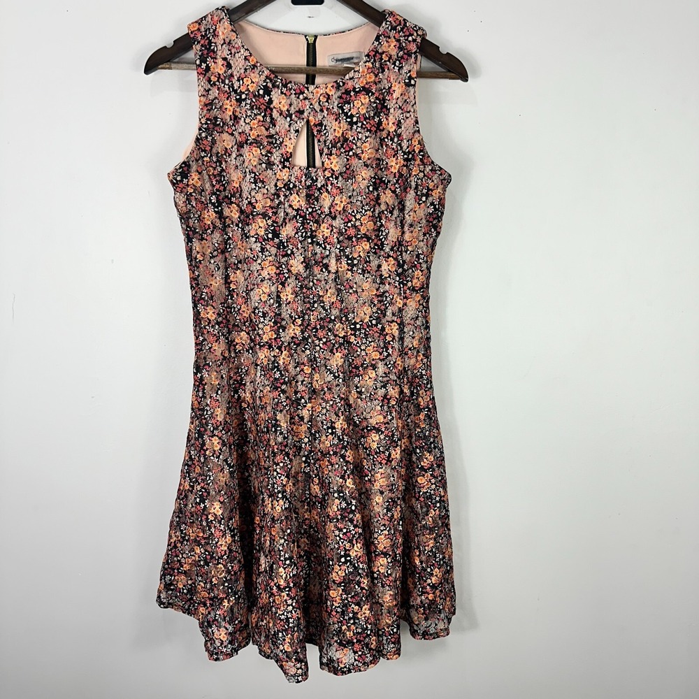Dressbarn Floral Lace Fit & Flare Dress Womens 8 Feminine‎ Romantic Whimsigoth